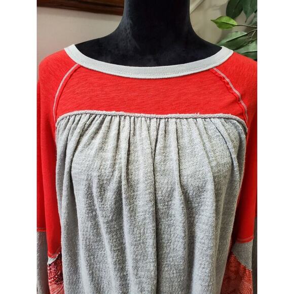 We The Free Women's Gray Polyester Round Neck Long Sleeve Top Shirt Size Medium - Picture 3 of 10